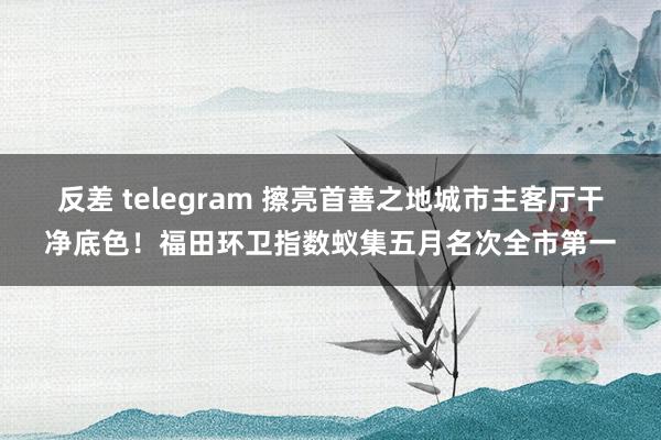 反差 telegram 擦亮首善之地城市主客厅干净底色！福田环卫指数蚁集五月名次全市第一