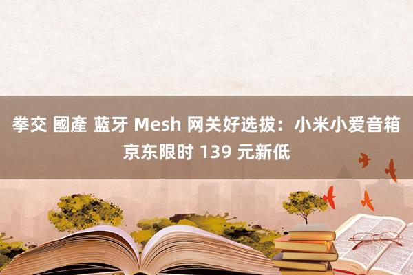 拳交 國產 蓝牙 Mesh 网关好选拔：小米小爱音箱京东限时 139 元新低